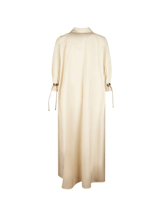 Max Mara Beige shirt dress with long sleeves and collar