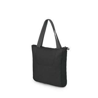 OSPREY Ultralight Stuff Tote. Featherlight 18L packable bag with secure zip-top, front stretch pocket, and key clip. Made from recycled nylon. 