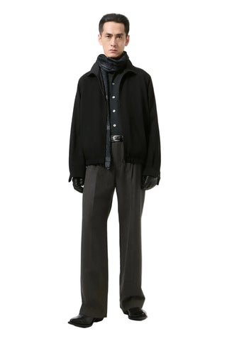 Our Legacy Casino Drape Twill jacket. A boxy silhouette in fluid Tencel™-polyamide twill with a funnel neck and two-way zip. Available at our Lisbon store.