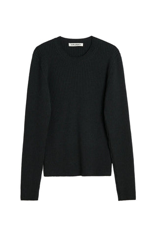 Our Legacy Compact Roundneck. A modern staple in merino and alpaca wool, slim fit, ribbed knit, and a bound collar. Available at our Lisbon store. 