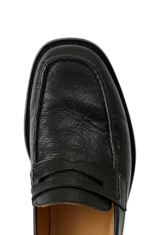 OUR LEGACY Light Loafer. A classic penny loafer in smooth calf leather with a round toe and low stacked heel. Available at our Lisbon store.
