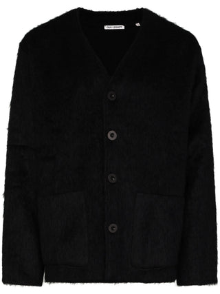 Our Legacy black hairy texture cardigan 