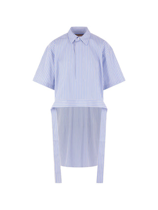 Blue and white striped long shirt by Plan C