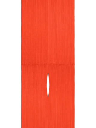 Red Madame-T stole by Pleats Please Issy Miyake. 