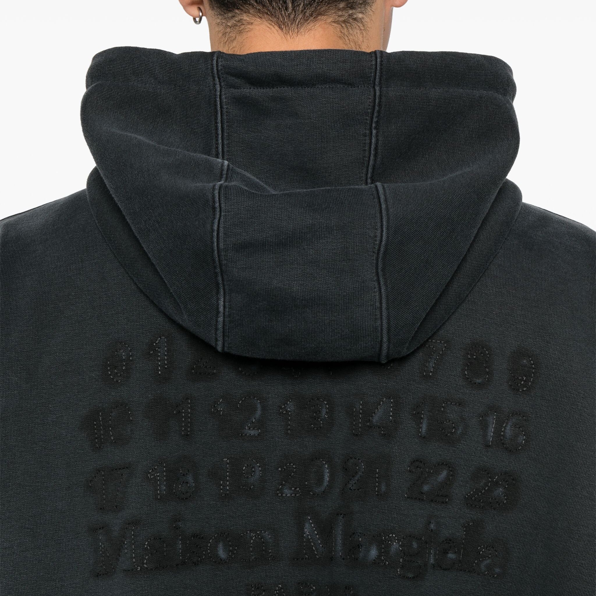 Medium Grey Embroidered Logo Hoodie