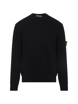 Logo-patch sweater from Stone Island. Classic crewneck, fine ribbed knit, and signature sleeve badge. Comfortable, premium essentials for any rotation.
