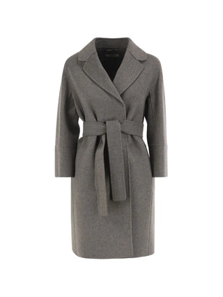 'S Max Mara belted coat. Sculptural robe silhouette in pure wool. Signature Italian understated luxury, available at our Lisbon store. 