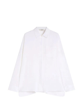 'S Max Mara shirt with chest patch pocket. Long sleeves, buttoned cuffs, and a straight hem. A modern wardrobe staple, available at our Lisbon store.