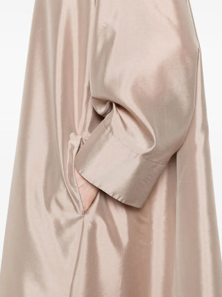 'S Max Mara Manna shirt dress. Pure silk, collared neckline, and a flared silhouette. A refined statement for any occasion.  Available at our Lisbon store.