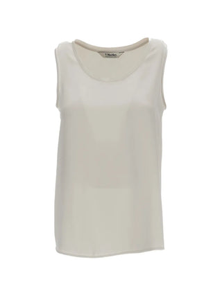 'S Max Mara round-neck top. Minimalist design, premium materials, and impeccable Italian craftsmanship. A modern wardrobe staple, available at our Lisbon store.