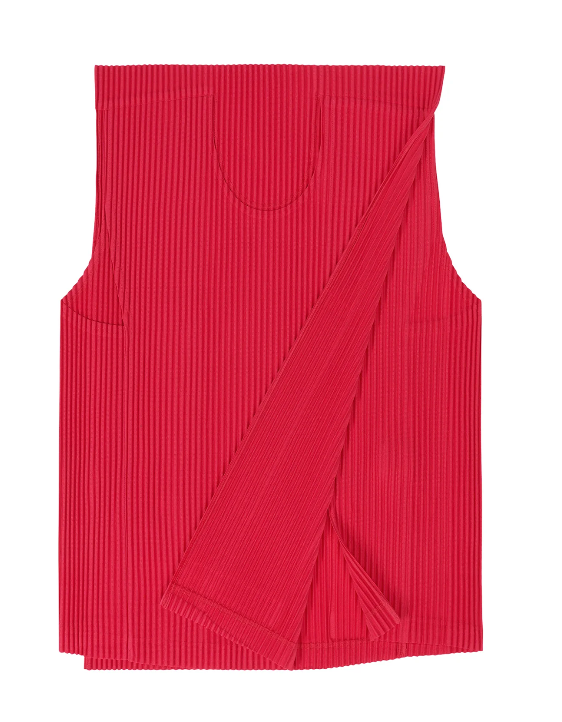 PLISSÉ-EFFECT RECTANGLE VEST