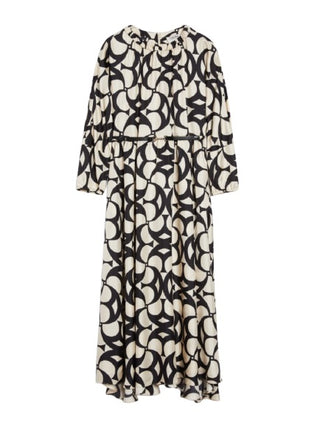 S Max Mara Printed Silk Flared Dress - SHEET-1 - LISBON STORE