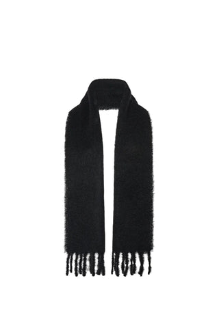 The Row Creana scarf crafted from mohair and virgin wool. Fringed edges and premium Italian construction. Available at our Lisbon store.
