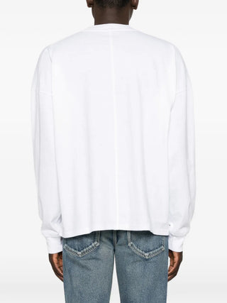 The Row Dolino top. Cotton jersey, dropped shoulders, relaxed fit, and ribbed crew neck.  Available at our Lisbon store.