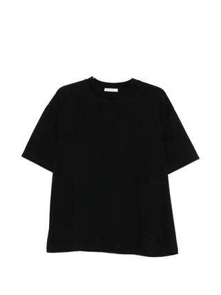 The Row Madoc cotton jersey t-shirt. Boxy fit, ribbed crew neck, and a straight hem. A refined everyday essential. Available at our Lisbon store.