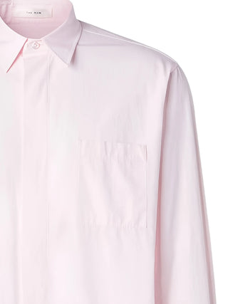 Light pink dress shirt with a collar and chest pocket by The Row