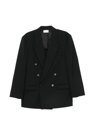 The Row black Mazzy double-breasted blazer