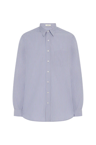 Light blue striped shirt with white buttons from The Row