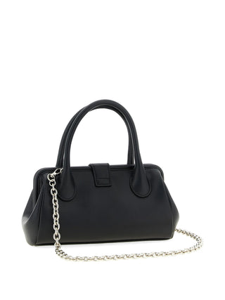 Pamela logo-plaque tote from Vivienne Westwood. Structured silhouette with top handles and detachable chain strap for crossbody wear. Available at our Lisbon store. 