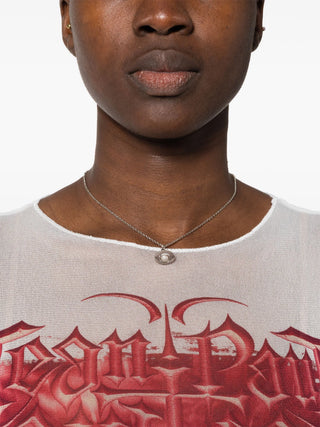 Vivienne Westwood Simonetta pearl pendant. 100% brass construction with glass-based pearl and polished hardware. A timeless piece for everyday wear.