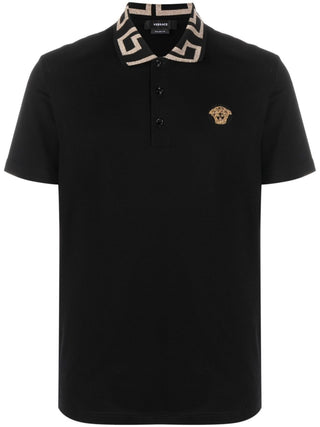 Versace Greca Short-Sleeved Polo Shirt - SHEET-1 - LISBON STORE