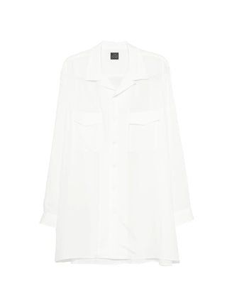 Yohji Yamamoto white flap-pocket shirt 