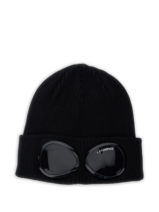 Black beanie with goggles by CP Company