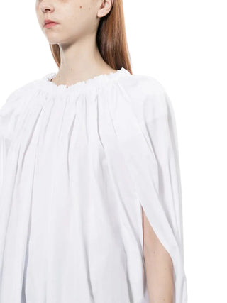 White gathered blouse by Comme des Garcons
