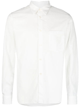 White long-sleeve shirt by comme des garcons homme plus. 