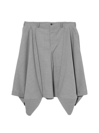 Gray pleated shorts by Comme des Garcons