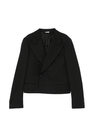 Black double-breasted long-sleeved jacket by Comme des Garcons