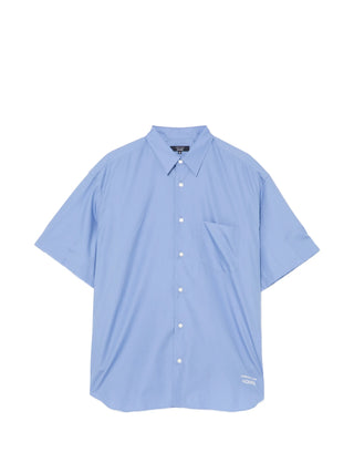 Short sleeve blue shirt with a collar and buttons by Comme des Garcons