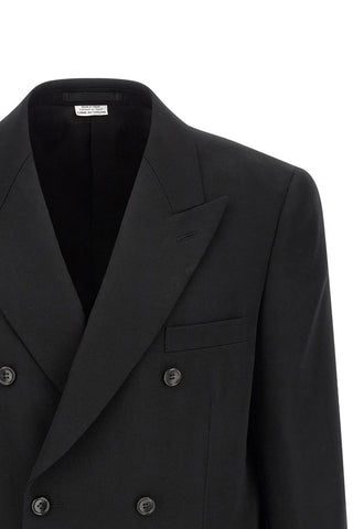Black double breasted blazer by comme des garcons homme plus
