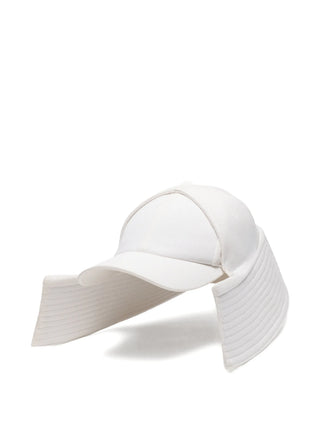 White visor hat on a white background