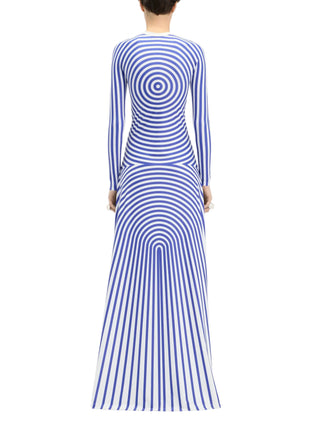Blue and white striped dress by Jean Paul Gaultier 
