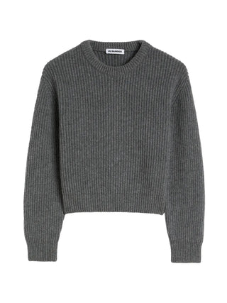 jil-sander-cropped-crew-neck-ribbed-wool-sweater-grey