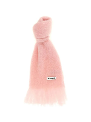 jil-sander-slim-wool-blend-scarf-pink