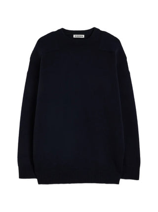 jil-sander-wool-blend-crew-neck-sweater-blue