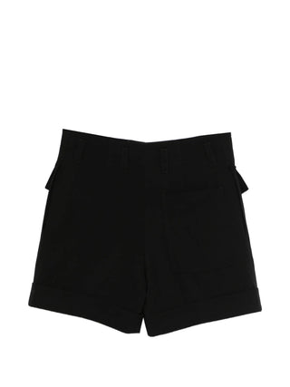 Black cargo shorts with pockets from Lanvin