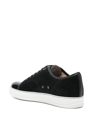 Black sneaker with white sole by Lanvin
