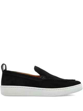 Black  sued slip-on shoe with white sole  by Lanvin