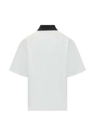 White shirt with black collar by Lanvin