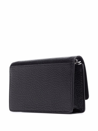 Black leather wallet by Maison Margiea