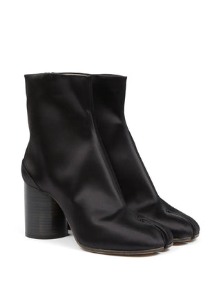 Pair of black leather tabi boots by Maison Margiela