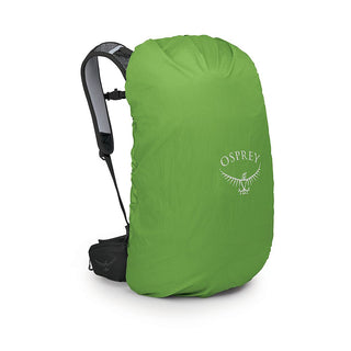 Green backpack cover with Osprey logo 