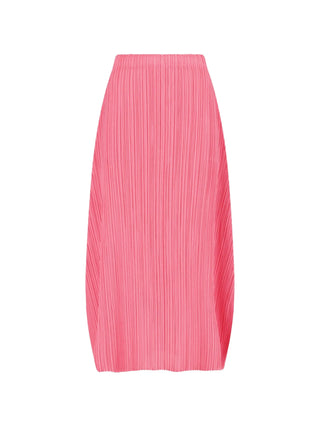 Pink pleated skirt with elasticated waistbang