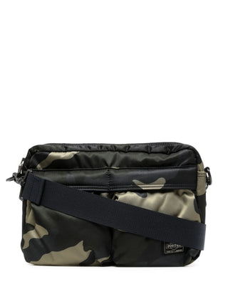 Camouflage-patterned bag with a black strap b Porter-Yoshida and Co. 