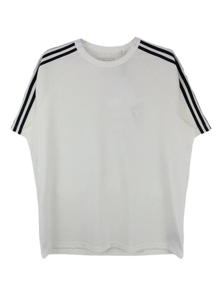 White short-sleeve t-shirt with black stripes by Y-3