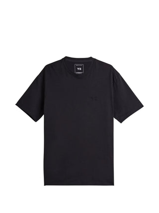 Black t-shirt with short-sleeves and round neck by Y-3