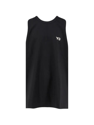 Black sleeveless shirt with a logo by Y-3